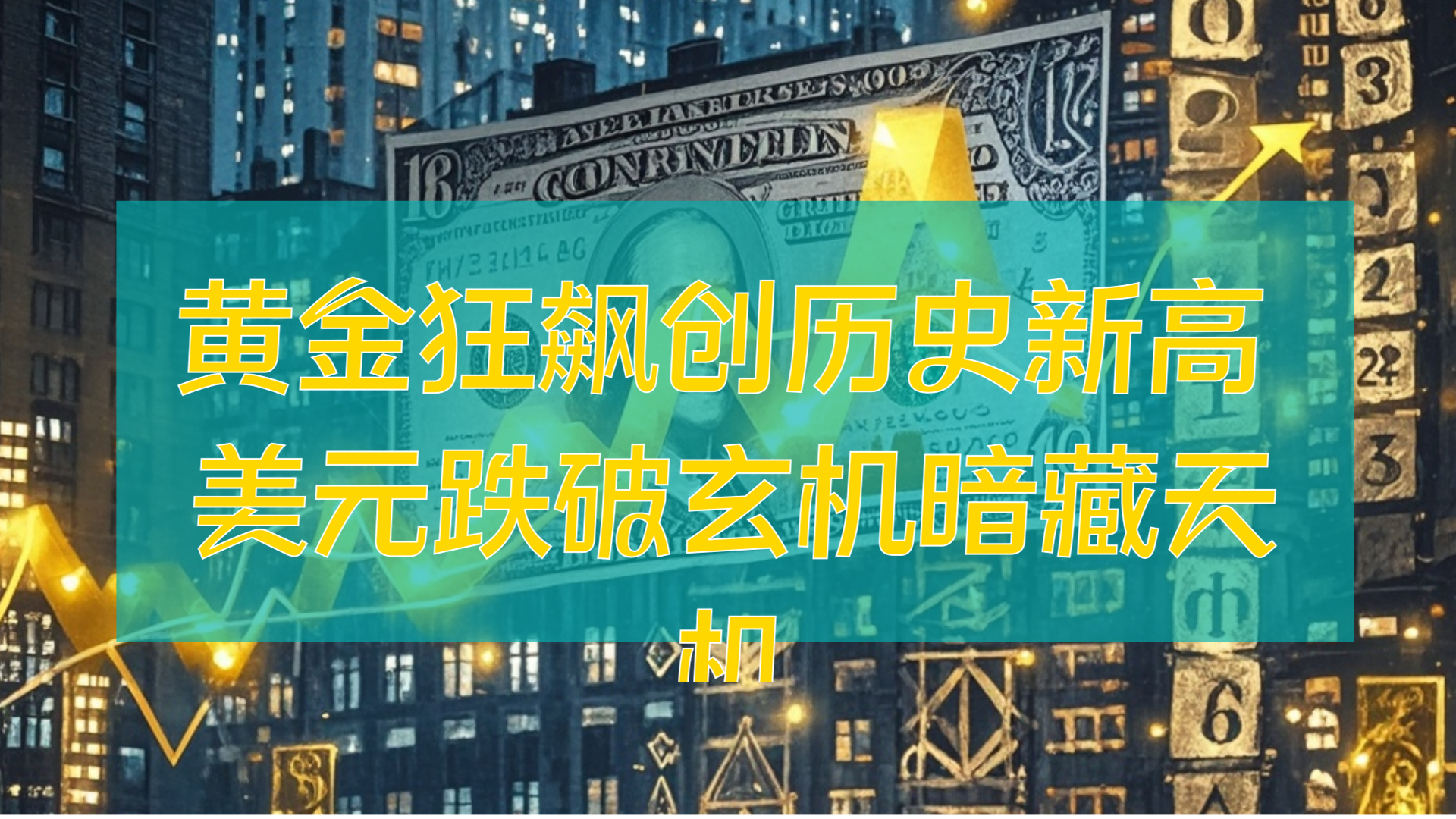 黄金狂飙创历史新高 美元跌破玄机暗藏天机