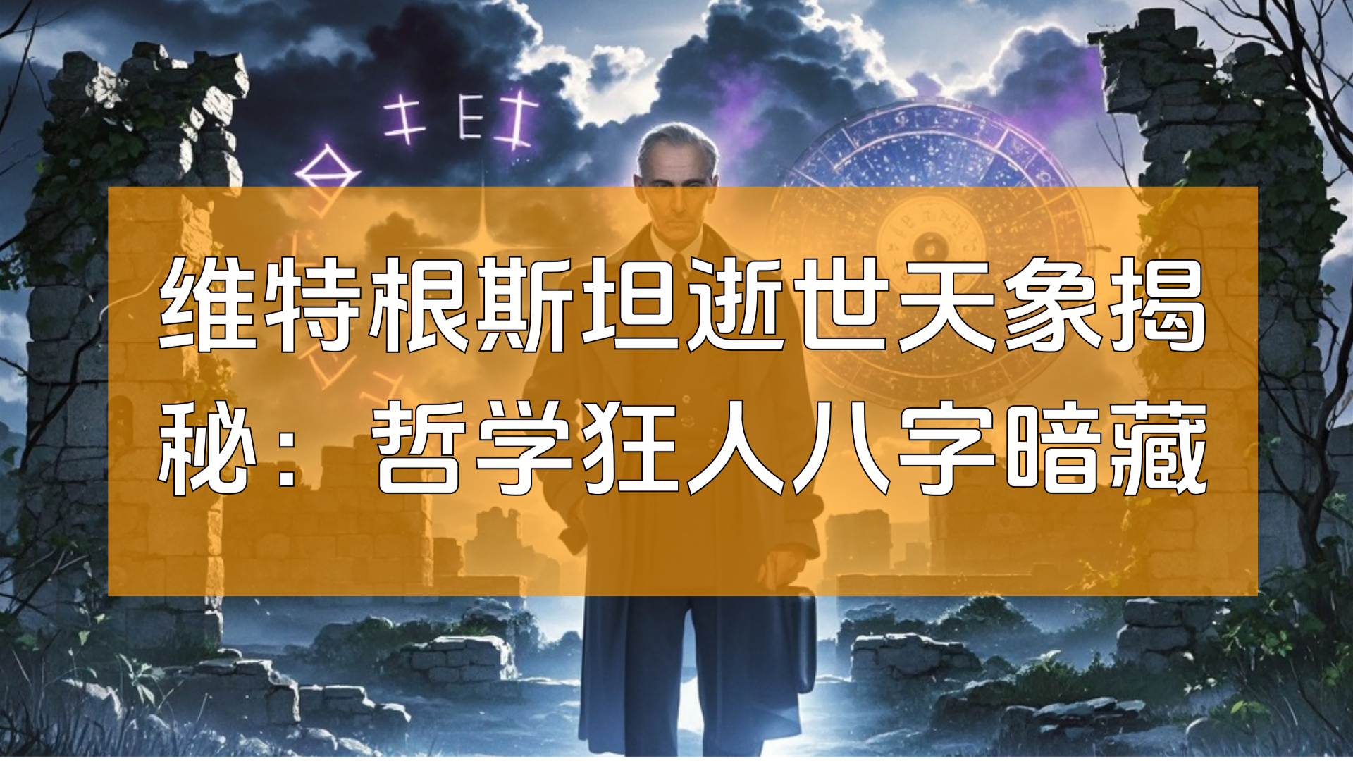 维特根斯坦逝世天象揭秘：哲学狂人八字暗藏百年家族诅咒