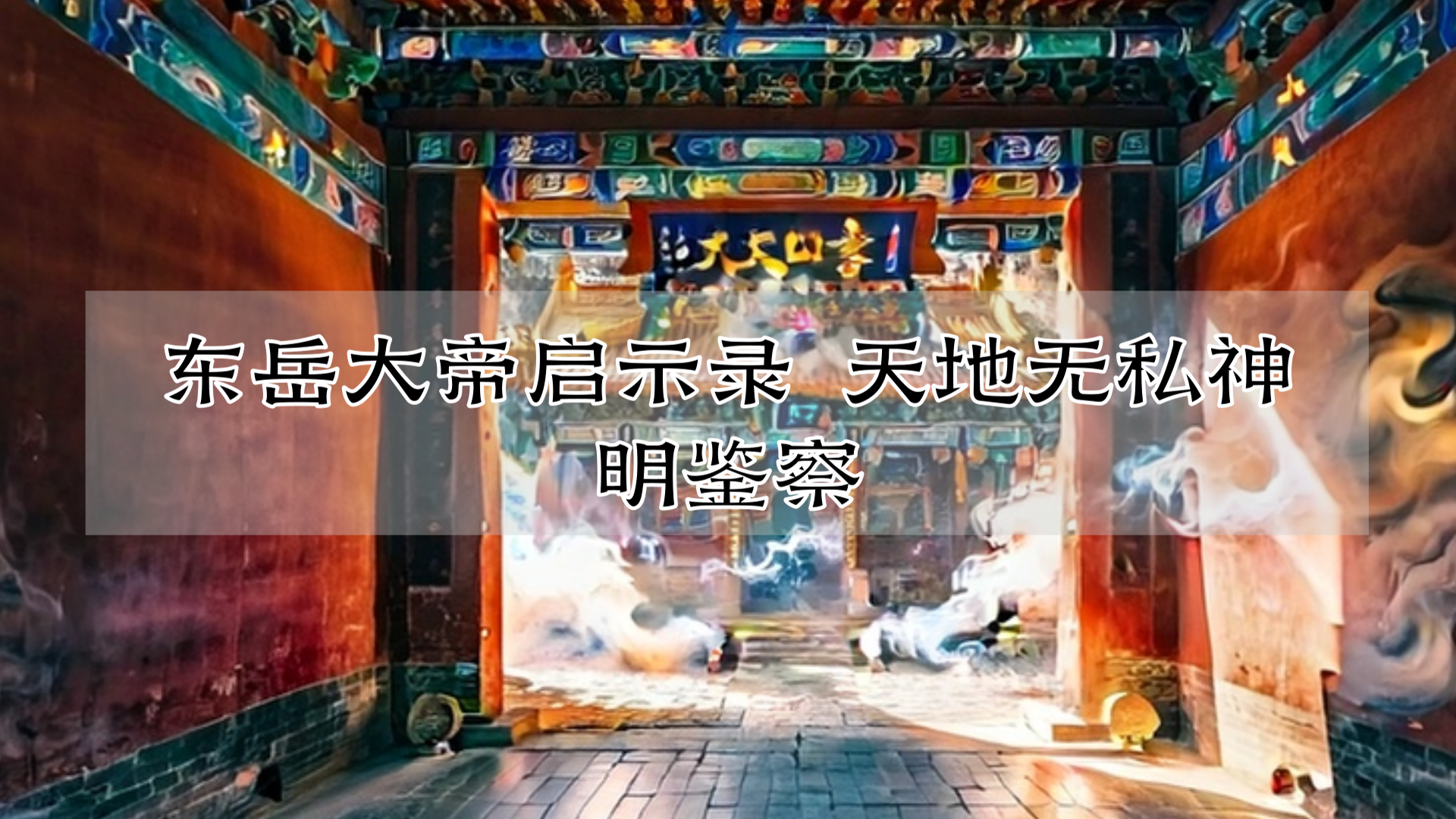东岳大帝启示录 天地无私神明鉴察