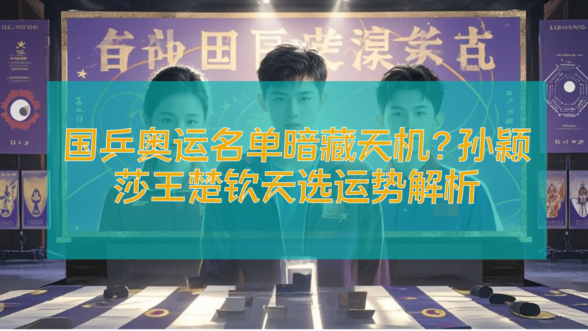 国乒奥运名单暗藏天机？孙颖莎王楚钦天选运势解析