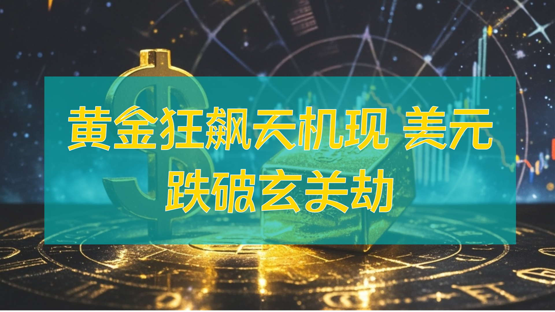 黄金狂飙天机现 美元跌破玄关劫