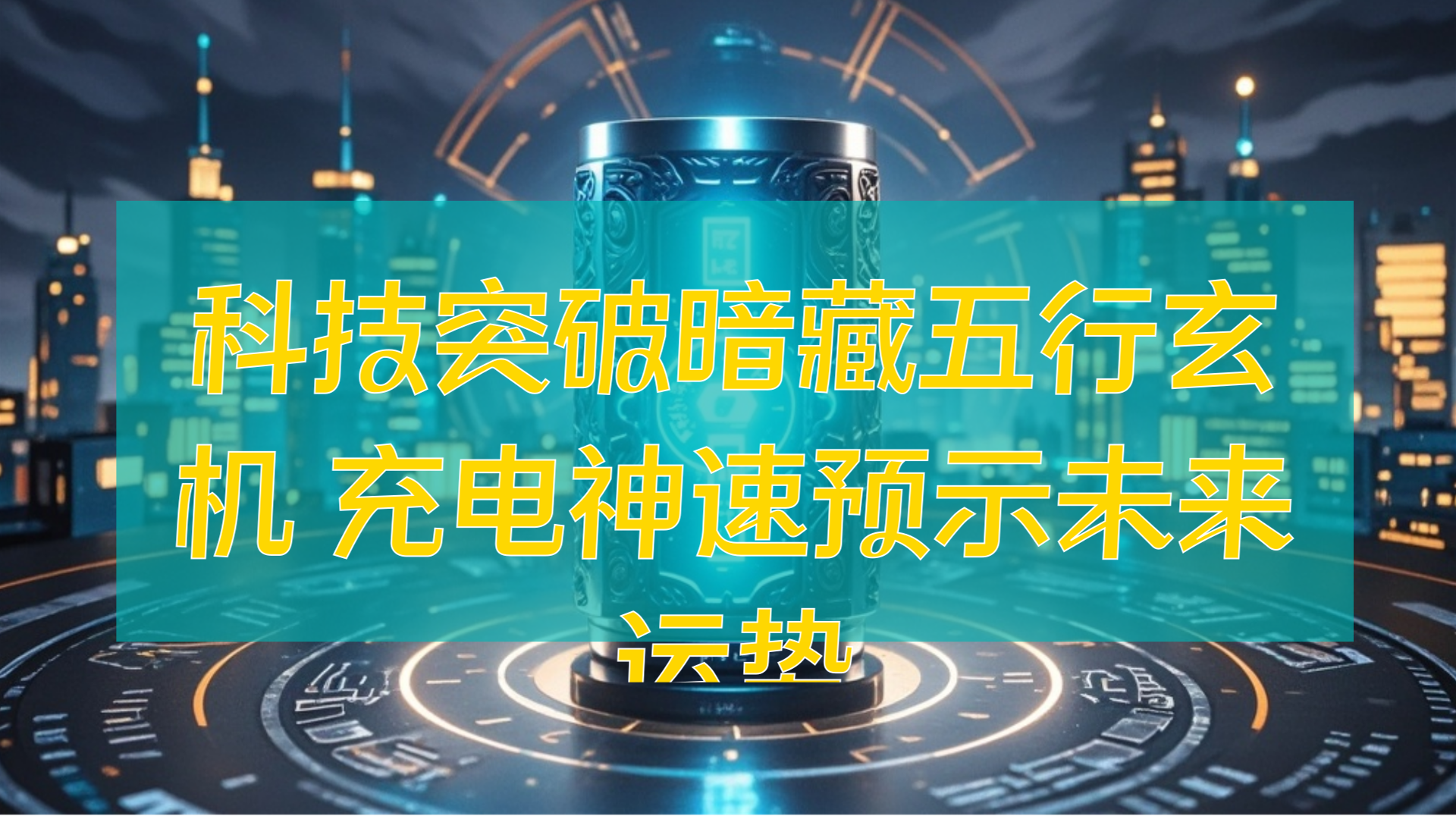 科技突破暗藏五行玄机 充电神速预示未来运势