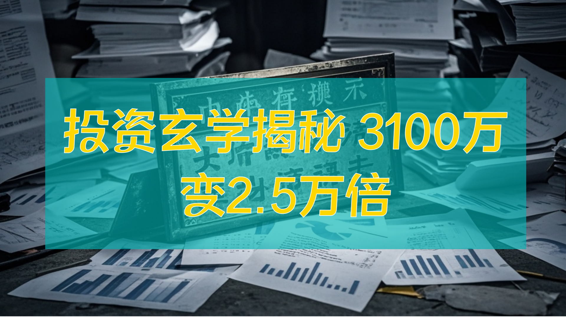 投资玄学揭秘 3100万变2.5万倍