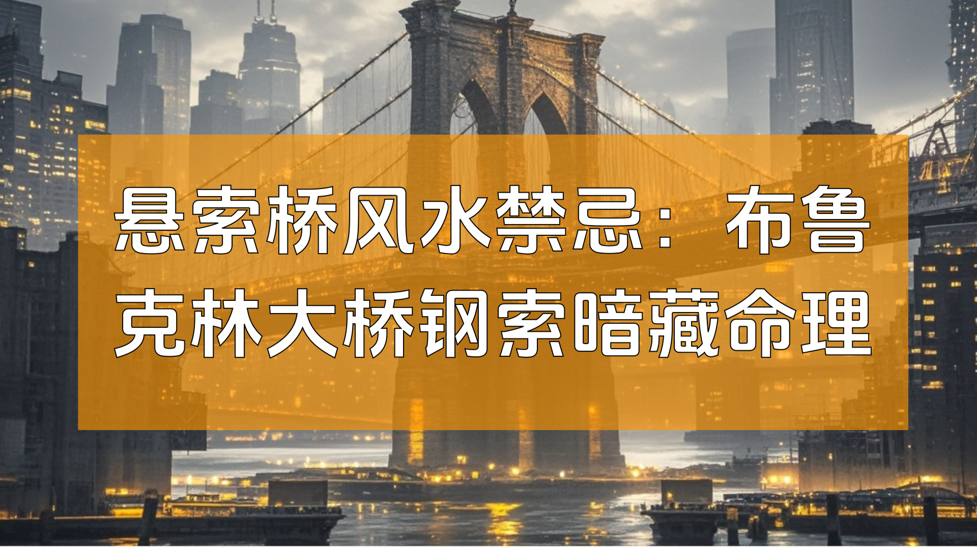 悬索桥风水禁忌：布鲁克林大桥钢索暗藏命理脉络