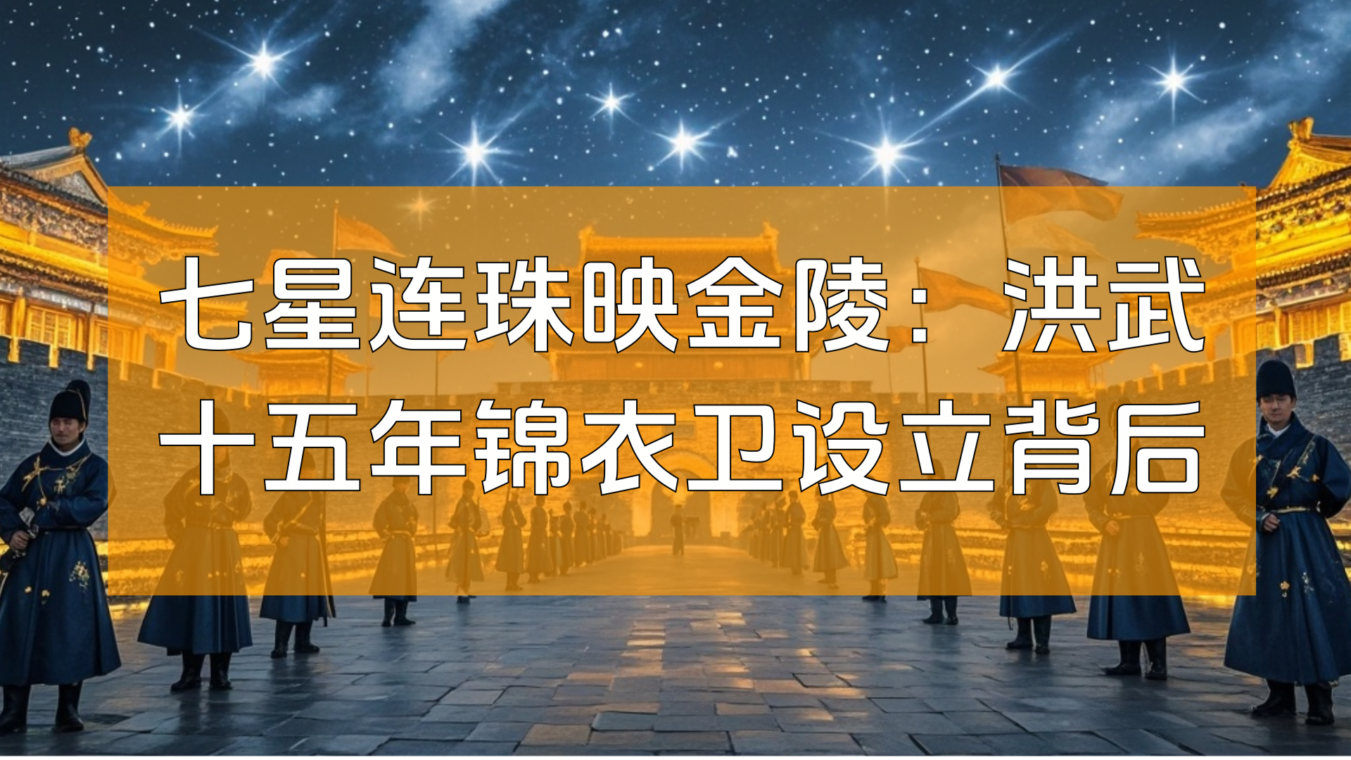 七星连珠映金陵：洪武十五年锦衣卫设立背后的星象玄机