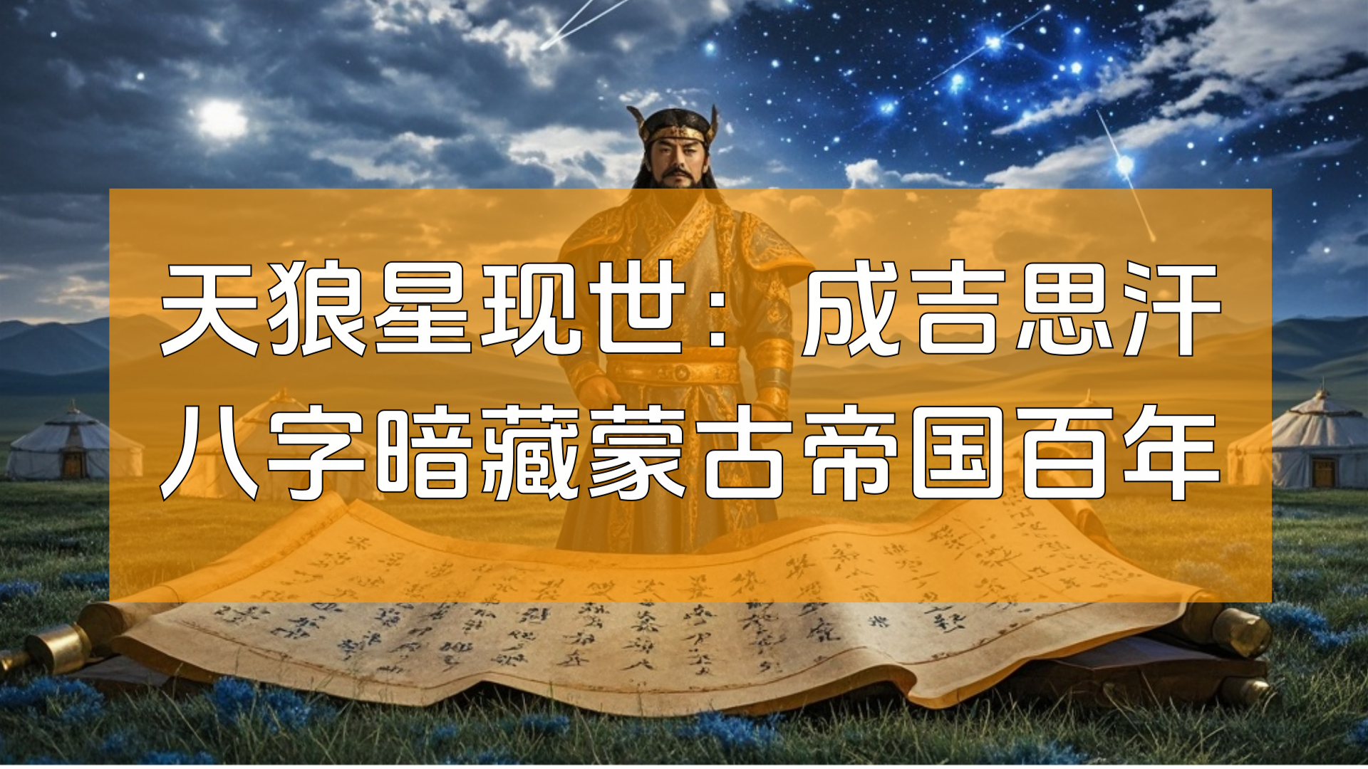天狼星现世：成吉思汗八字暗藏蒙古帝国百年气运玄机