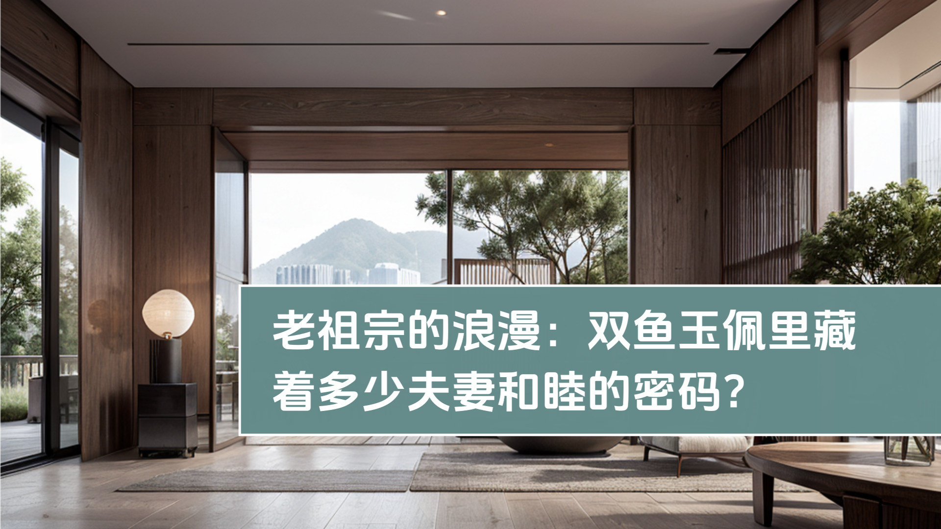 老祖宗のロマンチック：双鱼玉佩には夫婦の和諧の秘密がいくつ隠されている？