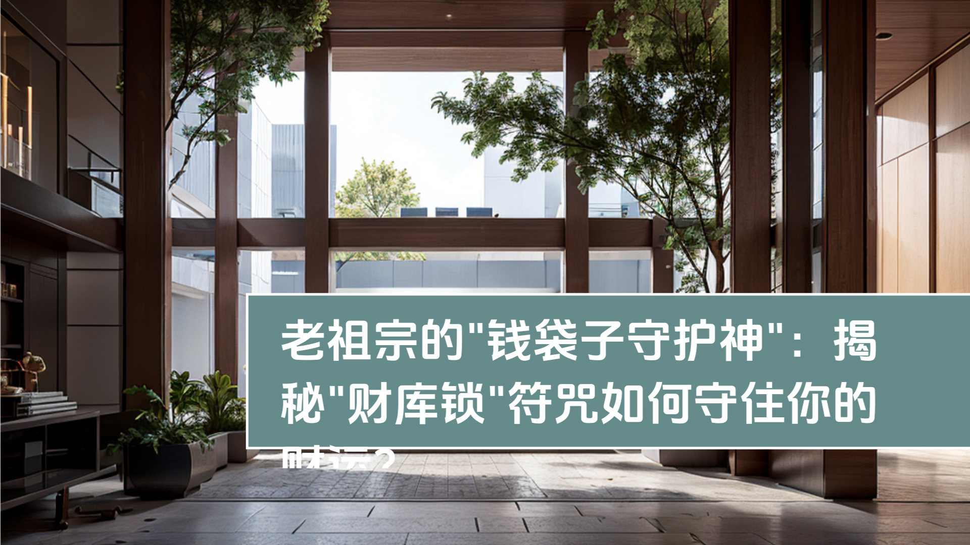 先祖の「財布の守護神」：「財庫鎖」符咒があなたの財運を守る仕組みを解明