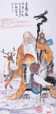 松鹤延年,福寿双全:老人生日送风水画的奥秘解析