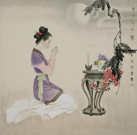 七夕夜拜织女:古代姑娘们藏在红烛里的姻缘密码