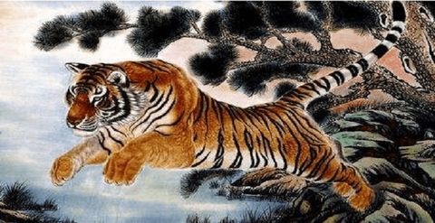 虎啸风生:风水画中“虎”的玄妙寓意与生肖属虎人的绝配之道