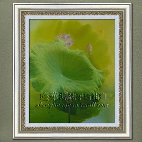 浅绿色画框装裱风水画,藏着怎样的神秘能量密码?