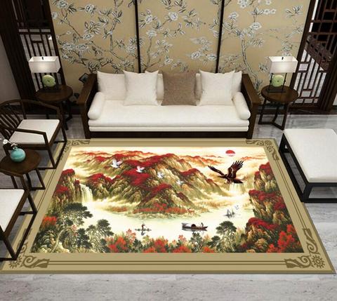 风水画与地毯图案的完美搭配：揭秘家居风水的玄妙平衡术