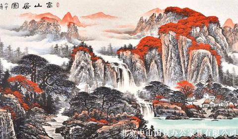 西南墙挂厚重风水画,家庭和睦的秘密武器!