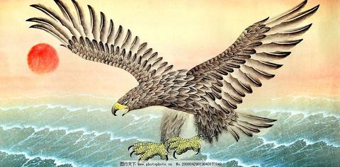鹰击长空大鹏展翅主题的画是否利于事业开拓?