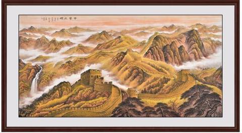 西墙挂”雪山金山”风水画:财运亨通的绝佳选择!