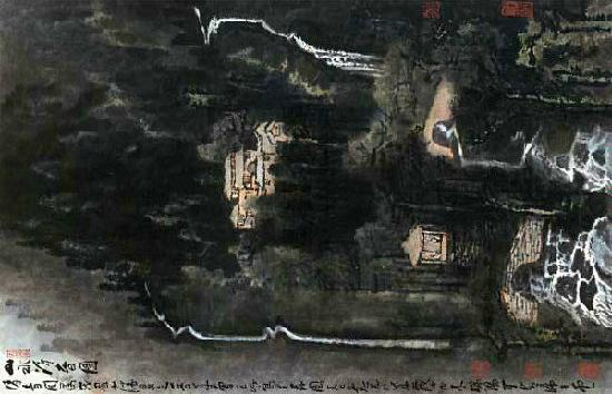 揭秘五行属木挂黑色调风水画的玄机：水能生木，财运亨通！